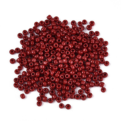 8/0 Opaque Colours Round Glass Seed Beads X-SEED-A010-3mm-45B-1