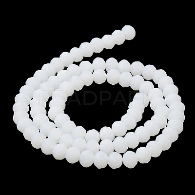 Imitation Jade Solid Color Glass Beads Strands EGLA-A034-J8mm-MD05-1