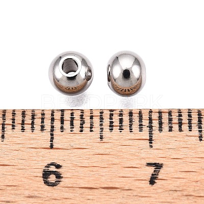Tarnish Resistant 201 Stainless Steel Beads X-STAS-R033-5mm-1