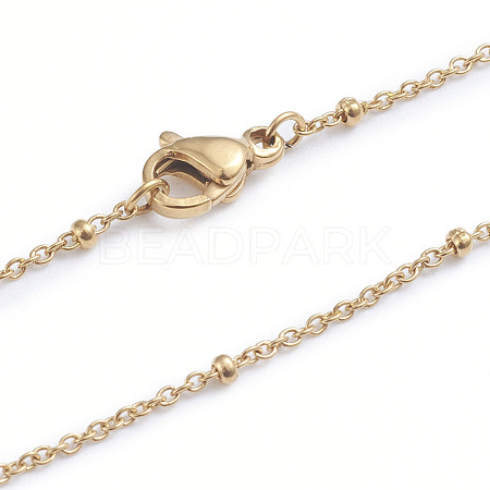 304 Stainless Steel Satellite Chain Necklaces NJEW-L173-012-G-1