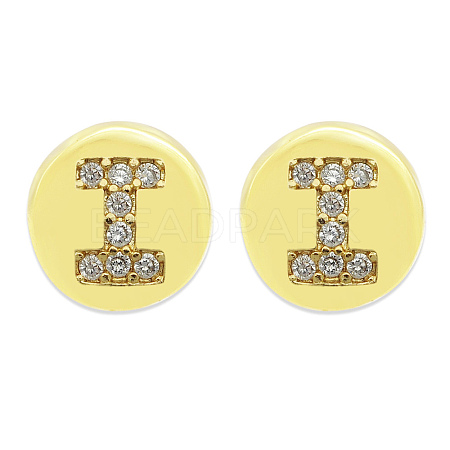 Brass Micro Pave Clear Cubic Zirconia Beads KK-T030-LA843-IX3-1