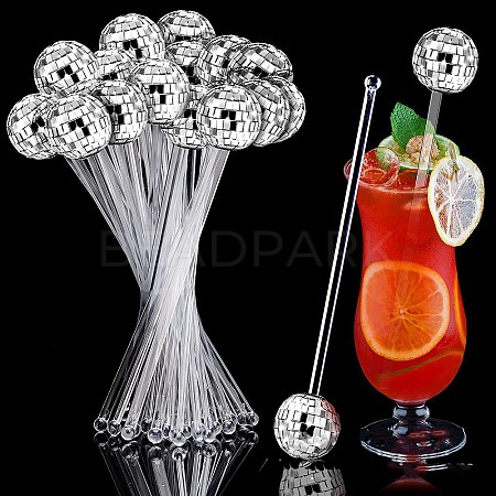Disco Ball Plastic Cocktail Stirrers PW-WGEE6B6-05-1