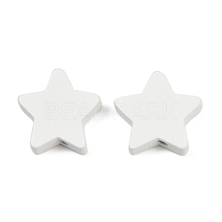 Spray Painted Wood Beads WOOD-F017-01A-1
