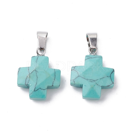 Synthetic Turquoise Pendants X-G-K359-02P-02-1
