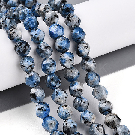 Dyed Natural Sesame Jasper Beads Strands G-T139-8mm-47I-1