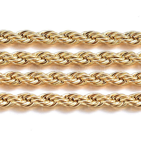 3.28 Feet Handmade Ion Plating(IP) 304 Stainless Steel Rope Chains X-STAS-P203-F03-1
