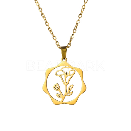 304 Stainless Steel Pendant Necklace PW-WG26640-06-1