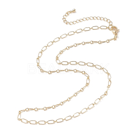 Brass Cable Chain Necklace for Men Women NJEW-JN03820-1