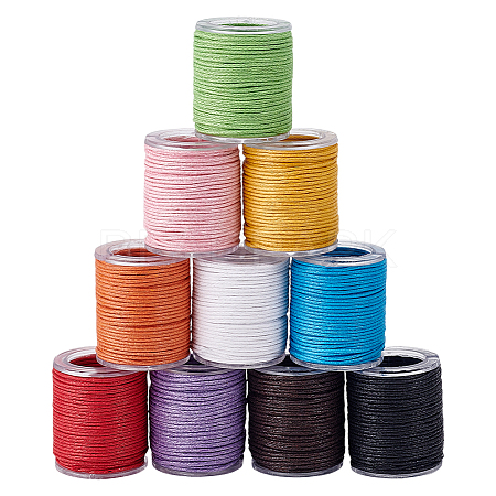 10 Rolls 10 Colors Waxed Nylon Cord DIY-WH0656-17B-1