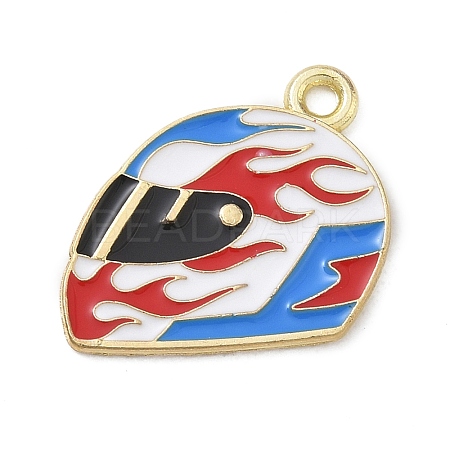 Racing Car Theme Alloy Enamel Pendants AL-CBA4666-03I-1