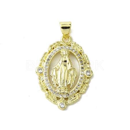 Real 18K Gold Plated Brass Micro Pave Cubic Zirconia Pendants KK-H472-37A-01G-1