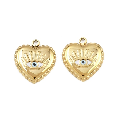 304 Stainless Steel Enamel Charms STAS-P415-15G-1
