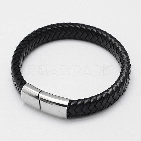 Braided Leather Cord Bracelets BJEW-I200-09-1
