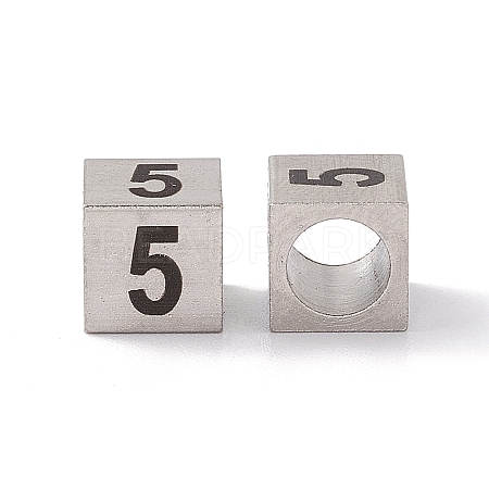 Tarnish Resistant 303 Stainless Steel European Beads STAS-G286-P05-1