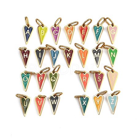 26Pcs 304 Stainless Steel Enamel Charms STAS-G359-06G-1