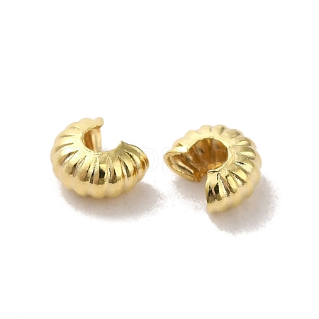 Brass Crimp Beads Covers FIND-Z039-13B-G-1