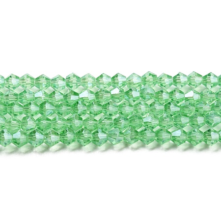 Transparent Electroplate Glass Beads Strands LS-GLAA-F029-3mm-C24-1
