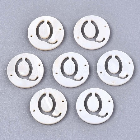 Natural Freshwater Shell Links Connectors SHEL-S276-120Q-1