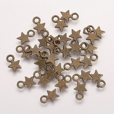 Tibetan Style Stamping Blank Tag Charms Pendants X-TIBEP-A123046-AB-FF-1