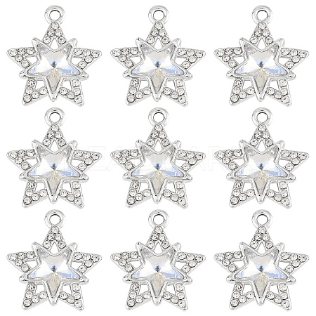 10Pcs Glass Pendants GLAA-YW0004-64A-04-1