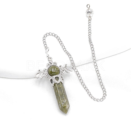 Natural Unakite Dowsing Pendulum Big Pendants PW-WG53910-08-1
