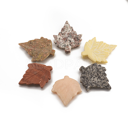 Autumn Theme Natural Mixed Stone Pendants G-G824-02-1
