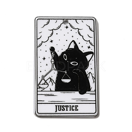 Tarot Theme Printed Acrylic Pendants MACR-G061-04M-1