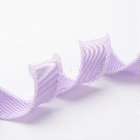Polyester Frayed Grosgrain Ribbons ORIB-G003-25mm-05-1