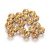 Brass Rhinestone Spacer Beads RB-A014-L8mm-01C-1