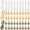 120Pcs 3 Colors Tibetan Style Alloy Glue On Flat Pad Pendant Bails FIND-SP0001-87-1