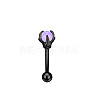 Halloween 304 Stainless Steel Cubic Zirconia Eyebrow Straight Barbell Rings WGE763A-05-1