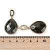 Natural Labradorite Faceted Teardrop Pendants G-B126-04G-02-3