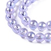 Electroplate Transparent Glass Beads Strands GLAA-T032-T4mm-AB01-4