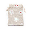 Polycotton(Polyester Cotton) Packing Pouches Drawstring Bags X-ABAG-S003-02A-2