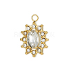 304 Stainless Steel Cubic Zirconia Charms STAS-OY003-99G-01-1