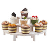 3-Tier Semi-Circle Wood Cupcake Display Risers ODIS-WH0030-89-1