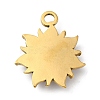 Real 18K Gold Plated 304 Stainless Steel Pendants STAS-A084-22G-03-2
