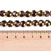 Electroplate Glass Beads Strands X-EGLA-Q128-04A-FP05-4