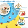 16Pcs 8 Styles Alloy Glass Pendants FIND-YW0012-88-5