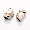 Heart Alloy European Large Hole Beads X-PALLOY-O065-28-2