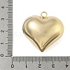 Heart Brass Pendants KK-N254-98G-01-3