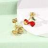 Brass Micro Pave Cubic Zirconia Stud Earrings LS-EJEW-D328-01G-01-3