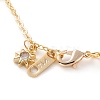 Brass Charms Bracelet & Necklace & Anklets Jewelry Sets SJEW-JS01168-8