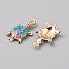 Alloy Enamel Pendants FIND-CJC0027-01G-04-2