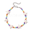 Synthetic Turquoise & Glass Beaded Bracelets for Women BJEW-JB13059-2