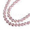 Electroplate Transparent Glass Beads Strands EGLA-N002-34A-C02-3