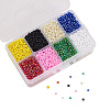 1 Box 8/0 Glass Seed Beads Round  Loose Spacer Beads SEED-X0050-3mm-12-4