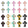20Pcs 10 Styles Cross Silicone Focal Beads SIL-TA0002-78-1
