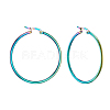 304 Stainless Steel Big Hoop Earrings EJEW-F105-06M-1