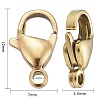 Ion Plating(IP) 304 Stainless Steel Lobster Claw Clasps LS-STAS-H353-D-02G-3
